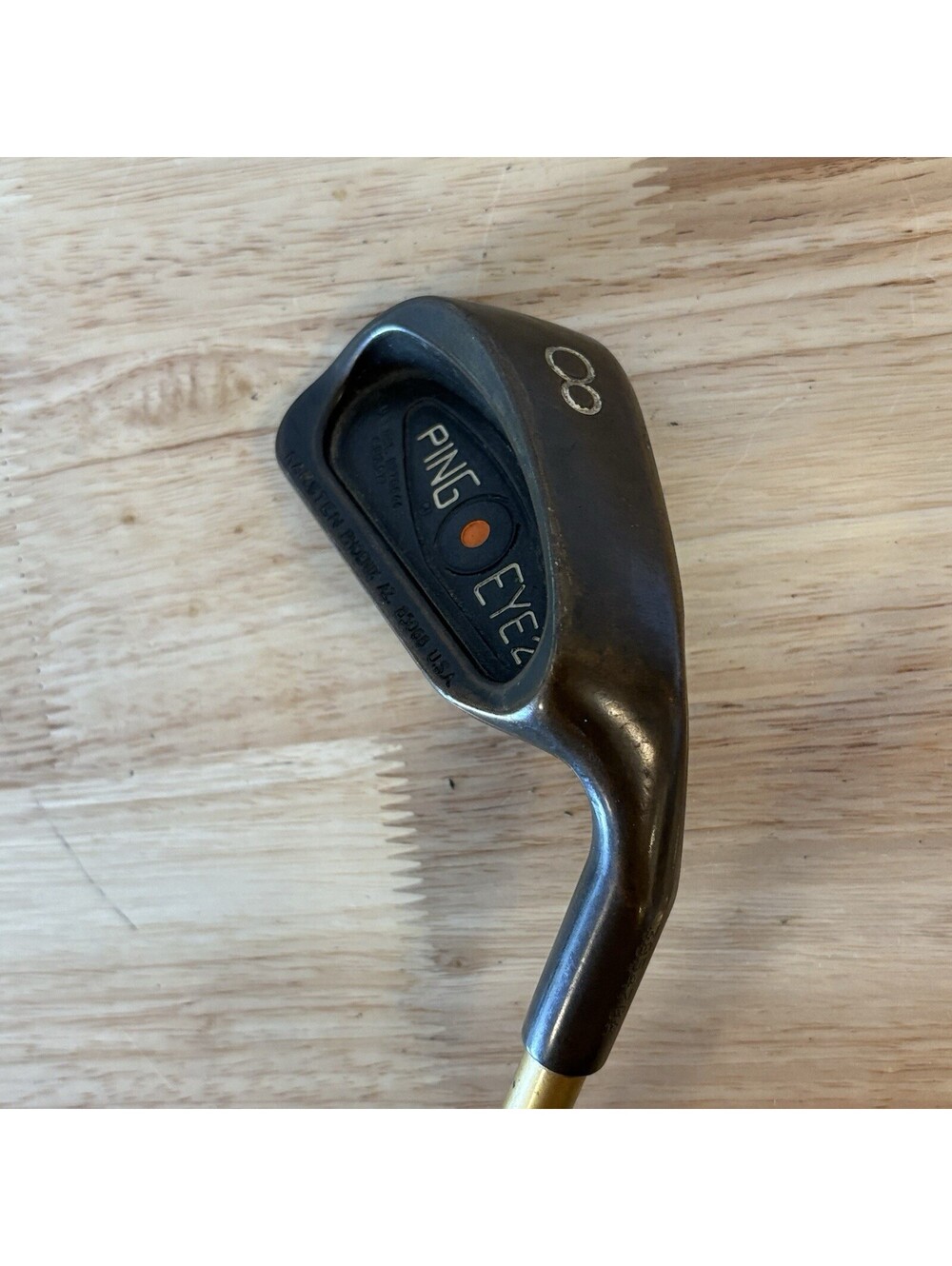 Ping Eye 2 # 8 Iron BECU Copper Beryllium Orange Dot Graphite Shaft 37"